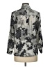 Notations Print Gray 3/4 Sleeve Blouse Size M (petite) - photo 2