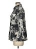 Notations Print Gray 3/4 Sleeve Blouse Size M (petite) - photo 5