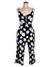 Luxology Floral Blue Jumpsuit Size L - photo 1