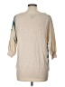 White House Black Market Floral Ivory Pullover Sweater Size L - photo 2