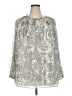 Talbots 100% Polyester Silver 3/4 Sleeve Blouse Size 20 - photo 1