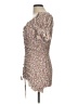 Blush 100% Polyester Tweed Brown Cocktail Dress Size L - photo 5