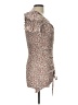 Blush 100% Polyester Tweed Brown Cocktail Dress Size L - photo 4
