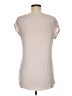 Studio Y 100% Polyester Silver Short Sleeve Blouse Size M - photo 2