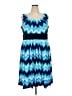 DressBarn Chevron-herringbone Blue Casual Dress Size 20 - photo 1