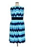 DressBarn Chevron-herringbone Blue Casual Dress Size 20 - photo 2