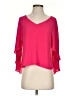 BCBGMAXAZRIA 100% Polyester Pink 3/4 Sleeve Blouse Size XXS - photo 1