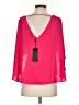 BCBGMAXAZRIA 100% Polyester Pink 3/4 Sleeve Blouse Size XXS - photo 2
