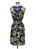 Unbranded Print Blue Cocktail Dress Size M - photo 2
