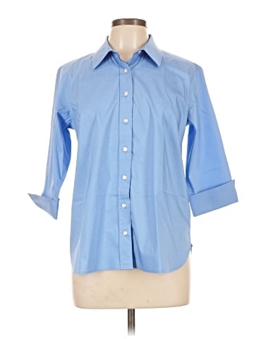 Lands' End 3/4 Sleeve Button-Down Shirt (view 1)