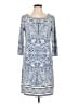 Max Studio Paisley Blue Casual Dress Size L - photo 1