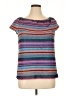 Hannah 100% Polyester Purple Short Sleeve Top Size XL Petite - photo 1