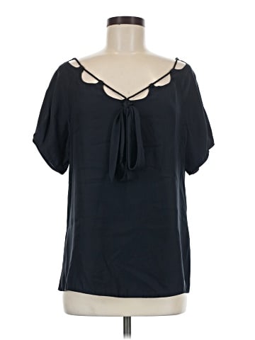 Vena Cava Short Sleeve Silk Top (view 1)