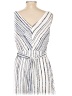 DKNY 100% Polyester Stripes Silver Cocktail Dress Size 12 - photo 2
