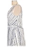 DKNY 100% Polyester Stripes Silver Cocktail Dress Size 12 - photo 5
