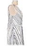 DKNY 100% Polyester Stripes Silver Cocktail Dress Size 12 - photo 4