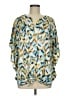 Chico's 100% Polyester Teal 3/4 Sleeve Blouse Size Med (1) - photo 1