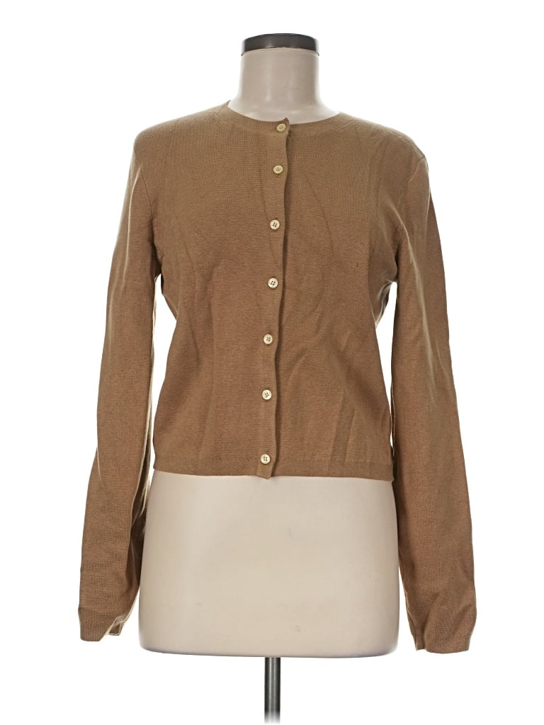 Pre-owned Jcrew Cardigan Sweater In Tan