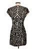 Parker 100% Polyester Graphic Ivory Black Cocktail Dress Size 4 - photo 2