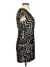 Parker 100% Polyester Graphic Ivory Black Cocktail Dress Size 4 - photo 4