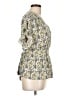 Max Studio 100% Polyester Green Short Sleeve Blouse Size L - photo 4