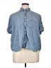 Levi's 100% Cotton Blue Short Sleeve Button-Down Shirt Size XL - photo 1
