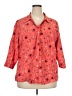 Royal Robbins 100% Polyester Hearts Red 3/4 Sleeve Blouse Size 3X - photo 1
