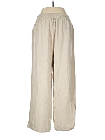 Madewell Pull-On Straight Crop Pants in Linen Blend (view 2)