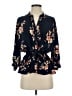 Sweet Rain 100% Polyester Floral Blue 3/4 Sleeve Blouse Size S - photo 1