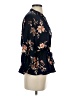 Sweet Rain 100% Polyester Floral Blue 3/4 Sleeve Blouse Size S - photo 4
