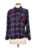 Gap Plaid Purple Long Sleeve Button-Down Shirt Size Lg Petite - photo 1
