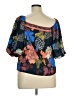 Jealous Tomato 100% Polyester Blue Short Sleeve Blouse Size L - photo 1