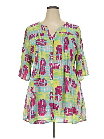 Melissa McCarthy Seven7 3/4 Sleeve Blouse (view 1)