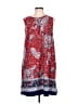 Apt. 9 Paisley Red Casual Dress Size L - photo 1