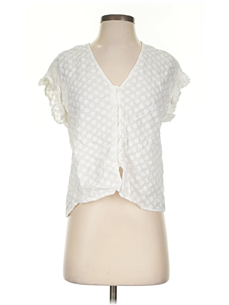 Pre-owned Frnch Sleeveless Blouse In Ivory