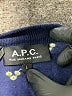 A.P.C. 100% Cotton Hearts Blue Pullover Sweater Size L - photo 4