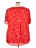 PREMISE 100% Polyester Red Short Sleeve Blouse Size 3X - photo 2