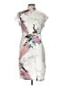 Assorted Brands Print Ivory Cocktail Dress Size XXL - photo 1