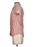 ModCloth Stripes Red Short Sleeve Blouse Size S - photo 5