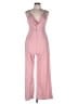 Blue Rain Solid Pink Jumpsuit Size L - photo 1