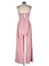 Blue Rain Solid Pink Jumpsuit Size L - photo 2