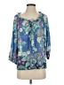 David Cline Blue 3/4 Sleeve Blouse Size S - photo 1