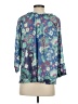 David Cline Blue 3/4 Sleeve Blouse Size S - photo 2