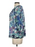 David Cline Blue 3/4 Sleeve Blouse Size S - photo 5