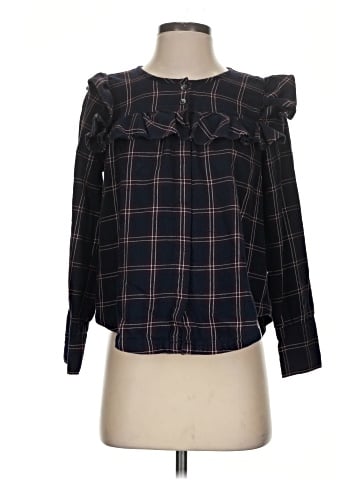 Madewell Plaid Ruffle-Yoke Top (view 1)