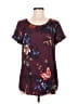 Express Burgundy Short Sleeve Blouse Size M - photo 1