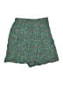 Unbranded 100% Rayon Paisley Green Shorts Size 14 - photo 2