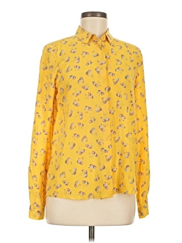 & Other Stories Long Sleeve Silk Top (view 1)