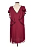 BCBGeneration 100% Polyester Burgundy Cocktail Dress Size L - photo 2