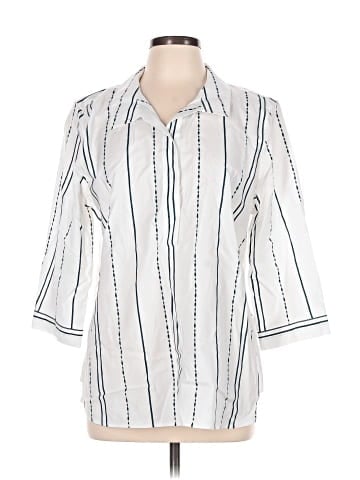 Chico's 3/4 Sleeve Button-Down Shirt (view 1)